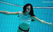 This shy Russian teen strips quick to flaunt her sexy curves outdoors