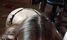 I'm gazing into your eyes while sucking your dick and balls, building up to your cum in my mouth.