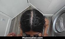 Binky beaz bends over flashing pussy