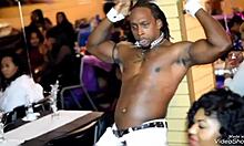 male strippers aren't gay, but they suck big black cocks