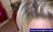 Amateur blonde teen in heels gets fingered and licked by old man in muff diving session