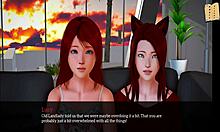 In my new family, the redhead amateur shows her big ass and tits