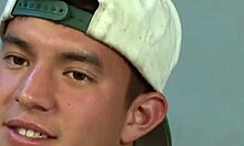 Hey, wanna watch this twink amateur get barebacked backstage?