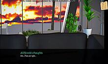 In my new family, the redhead amateur shows her big ass and tits