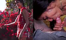 Sneaky girlfriend lures investor with deepthroat skills in public outdoor spot. What’s her game?