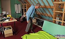 Teen with Perfect Tits Rides Grandpa Hard and Gets Nailed Doggy Style