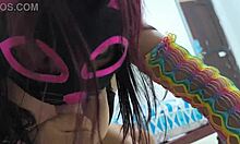 My stepmother's exciting moans on New Year's as she becomes a slut in a homemade threesome with her husband and stepson