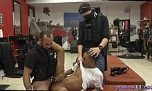 Gay police officer kisses his straight partner for the first time after apprehending a suspect