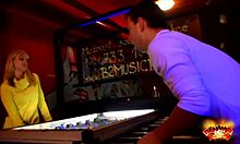 Public anal sex in a video game room with Agata