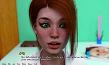 Busty redhead spills secrets, ends in steamy makeout