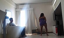 Latina model twerks and rubs dick