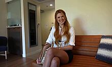 omg, caught my redhead coworker masturbating in hotel room! 😳