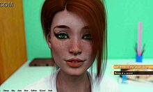 Busty redhead spills secrets, ends in steamy makeout