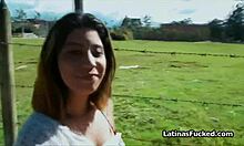 Hot latina from street gives blowjob in pickup.