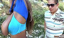 Huge black tits on her