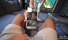 Damn! Stepmom caught stepson jerking and let him finish on her pussy