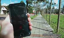 Hot latina from street gives blowjob in pickup.