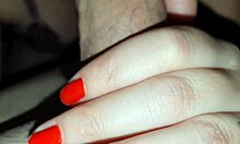 Amateur Blowjob and Handjob Combo Until He Explodes