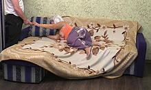 the mom says she made up the sofa and enjoyed anal sex with a big ass