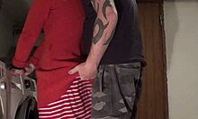 wife gets dick in laundry room while doing chores