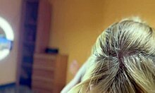 Amateur Hot Wife Sucks Nervous Neighbor's Cock, He Cums In Her Mouth