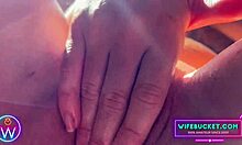 amateur wife naty masturbates pussy in lingerie, cums hard on homemade camera for friend