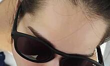 debora gives deepthroat blowjob and fucks doggystyle outdoors in the heat