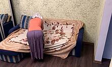 the mom says she made up the sofa and enjoyed anal sex with a big ass