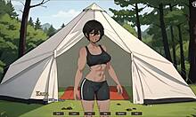 我渴望在森林里和假小子做爱，游戏第三集。在海滩岩石上户外内射女友！