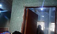 Old Comedy Man Sneaks to Fuck Wife in Bathroom While Husband Sleeps Nearby