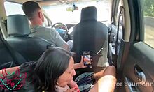 i watched morena safada suck in traffic while her husband drove, and i came in her mouth