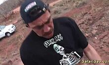 skinny african babe enjoys outdoor session with big cock leading to facial