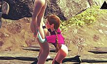 Honeyselect2: Anna Frozen has sex in public places