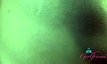 Amateur blond Emma Sirus gets panties eaten pov