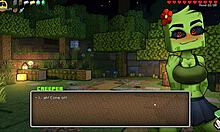 Hornycraft同人本子游戏第42集，商人被巨大扶她鸡巴猛钻