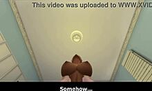 Old lady teases in thongs for sneaky sims 4 fun.