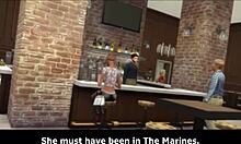 Old lady teases in thongs for sneaky sims 4 fun.