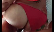 Horny Blonde Brazilian With Big Ass And Tattoo Gets Doggy Fucked By Black Hotel Employee