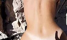 quick sex with hot teen on public beach in pov style