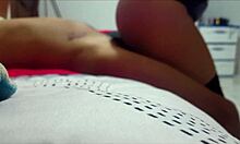 Bent Over Colombian Ex-Girlfriend Takes Creampie