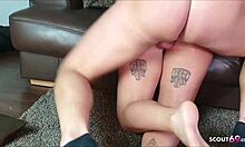 teen mit sexy rundungen hart im doggy gefickt mit arsch cum 😈 - german teen 18+