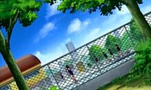 Lesbian teen delivers intense oral in anime