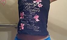 cute skinny indian brunette films herself in sexy video