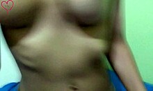 cute skinny indian brunette films herself in sexy video