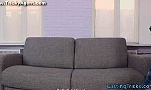 Newbie babe sucks cock in casting interview