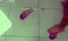 Blonde Wife Horny from Trip Fucks in Hotel Bathroom