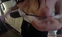 want to see this teen's first anal fuck with a toothbrush? she'll swallow it all in pov fun