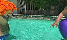 game set squirt tessa's topless triumph in casting arena