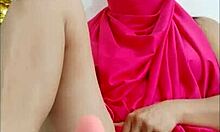 Fulfilling New Year Challenge By Masturbating In Indian Costume Teasing Tight Pussy