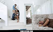 Stepbro says, 'Fuck me harder, stepsis!'